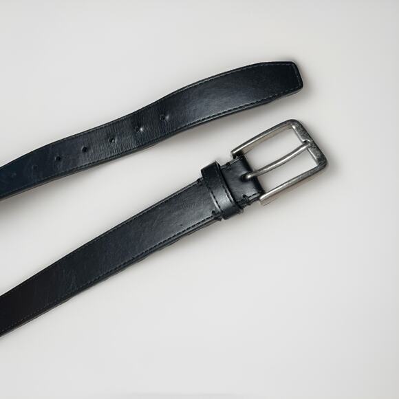 Target Other - Target Black Faux Leather Belt Size M Silver Tone Buckle Made in Guatemala